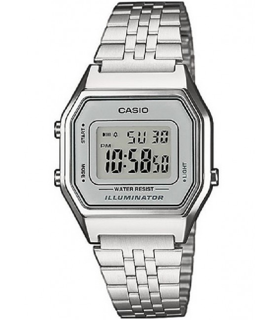 Reloj Mujer Casio digital multifunción de 26 mm. con correa de acero inox.