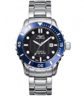 Reloj Hombre Sandoz de 42 mm. con función de fecha y correa de eslabones.