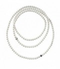 Collar Bliss 20068677 de 120 cm. de perlas y detalles en oro blanco.