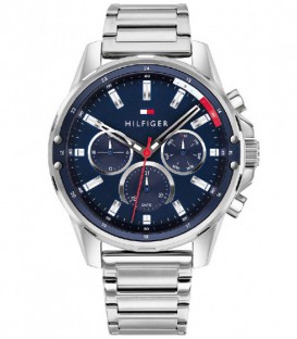 Reloj Hombre Tommy Hilfiger multifunción de 45 mm. elaborado en acero inoxidable con correa de eslabones.