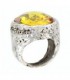 Anillo artesanal con cuarzo citrino 1059AM talla 16 (17,8 mm).