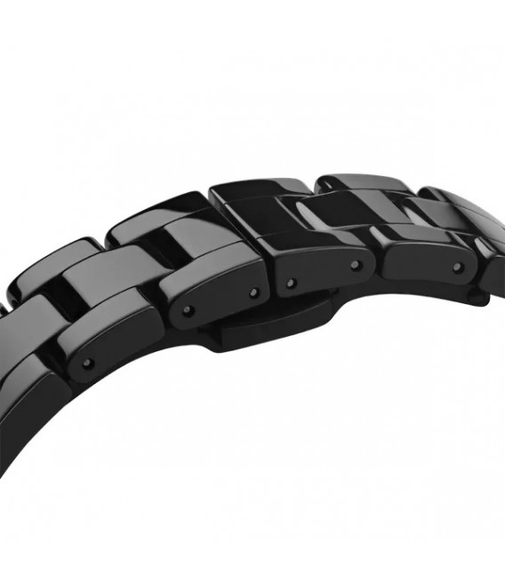 Reloj Mujer Daniel Wellingtonvde 32 mm. en cerámica color negro con correa de eslabones.