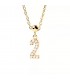 Charm número 2 de plata de ley 925 con circonitas 9169CLSPPP008