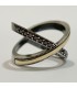 Anillo de plata y oro de 18k con circonitas talla 14 (17,1 mm. de diámetro interior) 9044SOSPSF060.