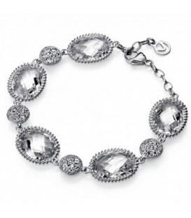 Pulsera de plata con cristales y circonitas 9056PUSPVI001 para Mujer.