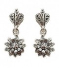 Pendientes eguzkilore de 23 mm. de plata de ley 925 9014PESPGR010.
