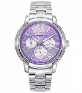 Reloj multifunción con acabado pulido y esfera texturizada 9056RESAVI099 para mujer.