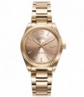 Reloj suizo con función de fecha, de 32 mm. de acero inox y correa de eslabones 9056RESASD012 para mujer.