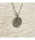 Colgante flor de 20 mm. de plata de ley 925 con circonitas 9044C2SPSF122.