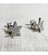 Pendientes Mujer de oro blanco de 18k. con 22 diamantes de 0.18 CTES.