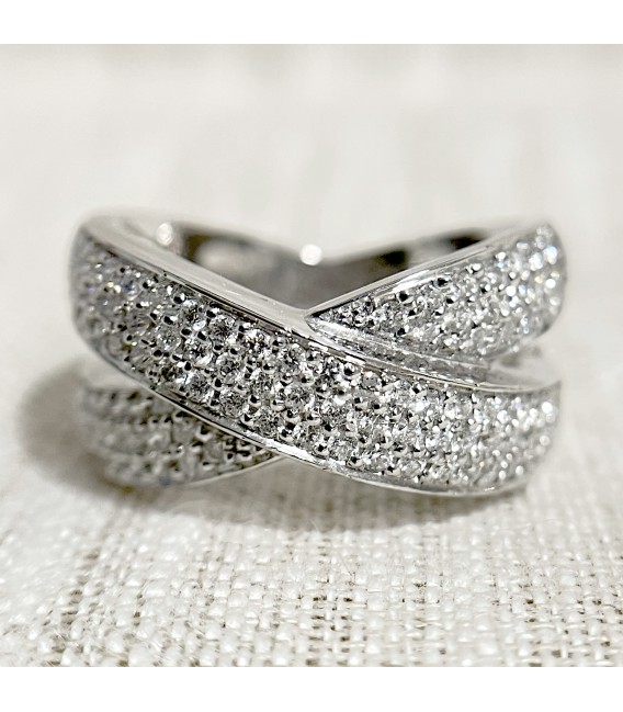 Anillo para Mujer talla 14 (diámetro interior 17,1 mm.) de oro blanco de 18K con diamantes 9024SOSBBU004.