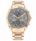 Reloj Mujer Tommy Hilfiger de 38 mm. en acero inox. oro rosa con cristales 9169RESATH029.