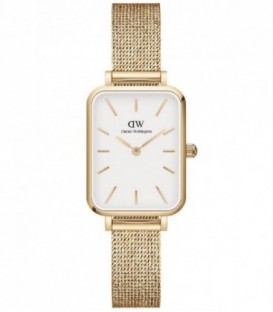 Reloj Mujer Daniel Wellington minimalista de 26 mm. en acero dorado con correa de malla efecto brillo.