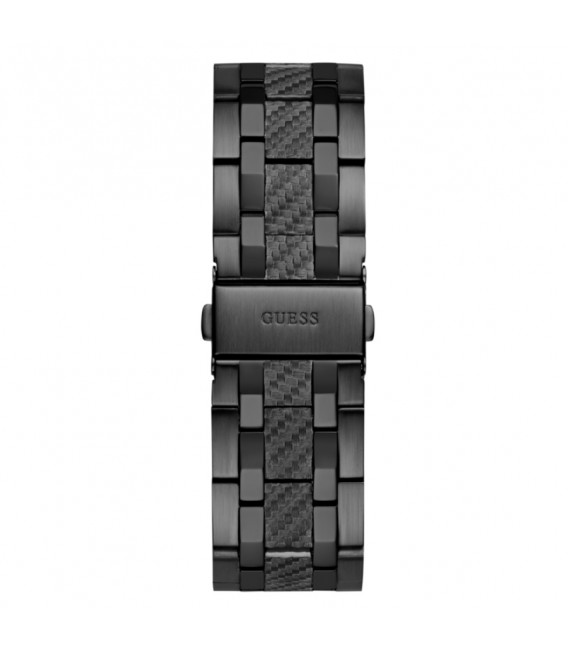 Reloj Hombre Guess multifunción de 44 mm. en acero inox. negro con correa de eslabones.